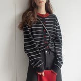 カラーコントラストの襟付きカーディガンジャケット | Ulysses | 詳細画像8 