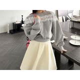 レース切り替え長袖トレーナー | Ulysses | 詳細画像1 