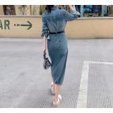 ベルト付きデニムスリット長袖ワンピース | Ulysses | 詳細画像2 