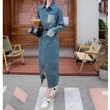 ベルト付きデニムスリット長袖ワンピース | Ulysses | 詳細画像5 