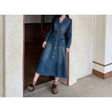 ベルト付きシングルブレストデニム長袖ワンピース | Ulysses | 詳細画像5 