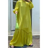 グリーン | リボンスタンドカラー長袖ワンピース | Ulysses