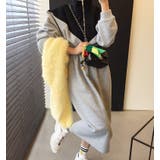 グレー | スタンドカラースウェット切り替えワンピース | Ulysses