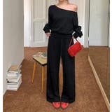 スウェットオフショルダートップスワイドパンツセットアップ | Ulysses | 詳細画像5 