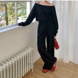 スウェットオフショルダートップスワイドパンツセットアップ | Ulysses | 詳細画像6 