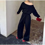 スウェットオフショルダートップスワイドパンツセットアップ | Ulysses | 詳細画像8 