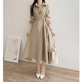 ベージュ | 長袖シャツワンピース | Ulysses