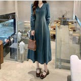 デニムシングルブレスト長袖ワンピース | Ulysses | 詳細画像1