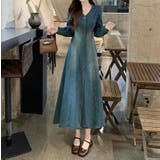 デニムシングルブレスト長袖ワンピース | Ulysses | 詳細画像6