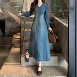 デニムシングルブレスト長袖ワンピース | Ulysses | 詳細画像7