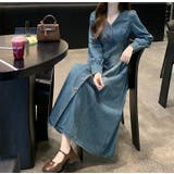 デニムシングルブレスト長袖ワンピース | Ulysses | 詳細画像8