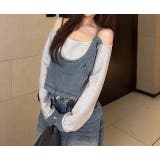 デニム切り替えスウェットオフショルダートップス | Ulysses | 詳細画像5