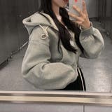 フード付きジップ付きスウェットショートジャケット | Ulysses | 詳細画像3 