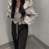 フード付きジップ付きスウェットショートジャケット | Ulysses | 詳細画像5 