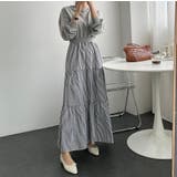 グレー | スウェット切り替えストライプワンピース | Ulysses