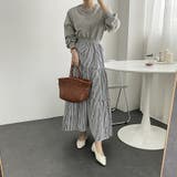 スウェット切り替えストライプワンピース | Ulysses | 詳細画像1 