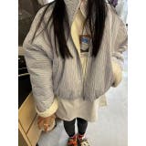 ベージュ | チェック柄羊羔毛ジャケット | Ulysses