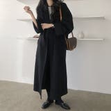 ブラック | リボンメルトンロングジャケット | Ulysses