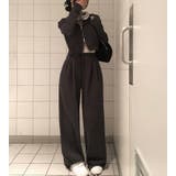 ダークグレー | ショートパーカーワイドパンツセットアップ | Ulysses