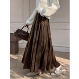 ブラウン | ベルベットプリーツスカート | Ulysses