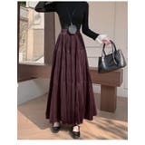 パープル | ベルベットプリーツスカート | Ulysses