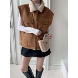 鹿の毛皮の綿毛ベスト | Ulysses | 詳細画像1