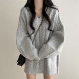 ツイストパターンVネックセーター | Ulysses | 詳細画像2