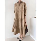 ベージュ | 長袖シャツワンピース | Ulysses
