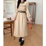 配色長袖ワンピース | Ulysses | 詳細画像1