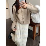 カラーコントラストの襟付きカーディガンジャケット | Ulysses | 詳細画像7