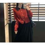 カラーコントラストの襟付きカーディガンジャケット | Ulysses | 詳細画像12