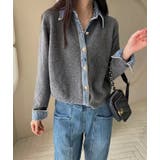 ダークグレー | ニット切り替えデニムシングルブレストジャケット | Ulysses