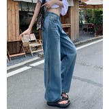 サイドスリットデニムワイドパンツ | Ulysses | 詳細画像1