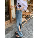 サイドスリットデニムワイドパンツ | Ulysses | 詳細画像2