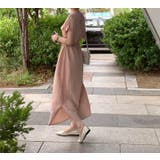ピンク | リボンサイドスリット半袖ワンピース | Ulysses