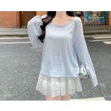 リボン長袖ボーダーTEEトップス | Ulysses | 詳細画像2