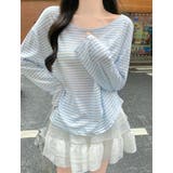 リボン長袖ボーダーTEEトップス | Ulysses | 詳細画像5