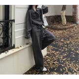 リボン長袖デニムジャケットワイドパンツセットアップ | Ulysses | 詳細画像2 