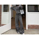 リボン長袖デニムジャケットワイドパンツセットアップ | Ulysses | 詳細画像5 