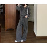 リボン長袖デニムジャケットワイドパンツセットアップ | Ulysses | 詳細画像8 