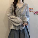 リボン長袖チェック柄シャツ | Ulysses | 詳細画像4