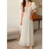 ベージュ | リボンパフスリーブワンピース | Ulysses