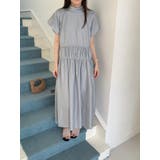 ブルー | リボン半袖ワンピース | Ulysses