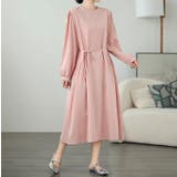 ピンク | リボン長袖ワンピース | Ulysses