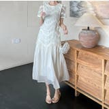 半袖重工チュール切り替えワンピース | Ulysses | 詳細画像2