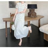 半袖重工チュール切り替えワンピース | Ulysses | 詳細画像4