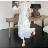 半袖重工チュール切り替えワンピース | Ulysses | 詳細画像5