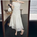 半袖重工チュール切り替えワンピース | Ulysses | 詳細画像6