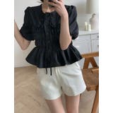 リボン半袖シングルブレストシャツトップス | Ulysses | 詳細画像6