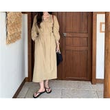 ベージュ | リボン長袖ワンピース | Ulysses